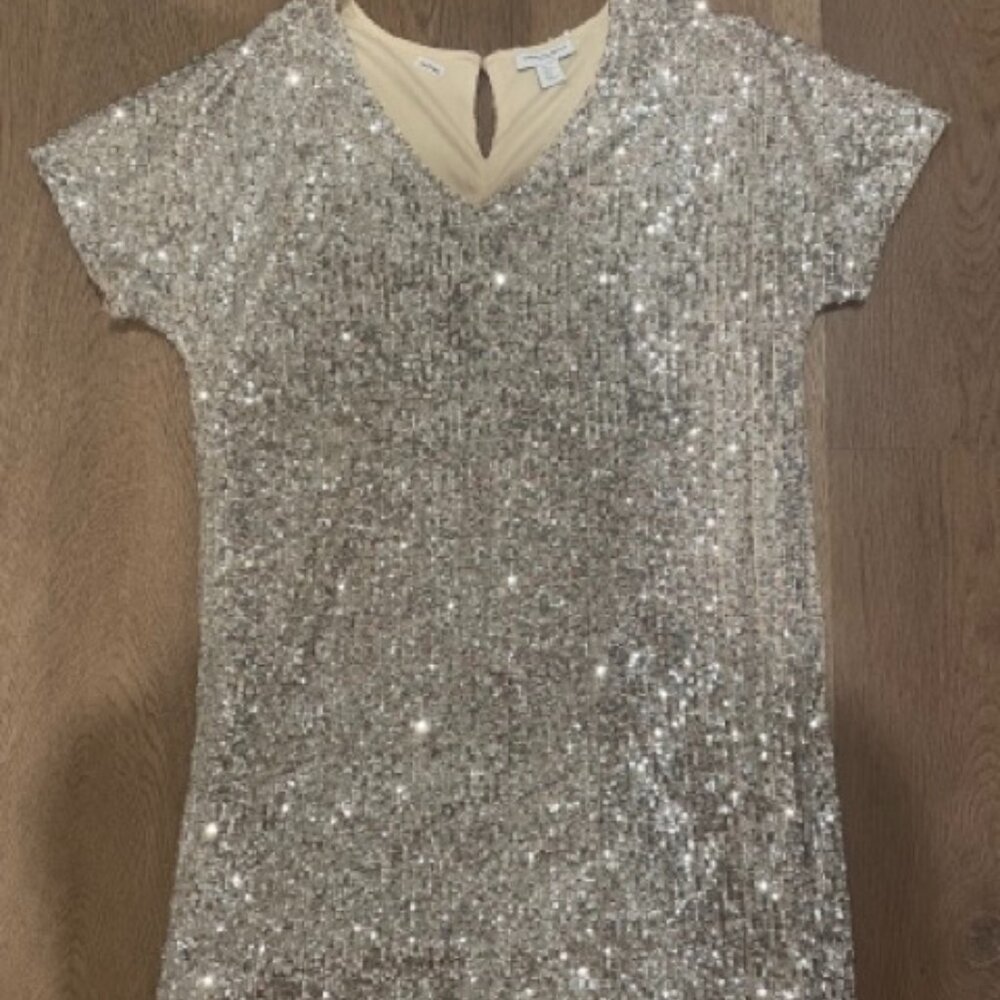 Sequin T-Shirt Dress - S